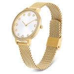Clarica watch Swiss Made, Metal bracelet, Gold tone, Gold-tone finish